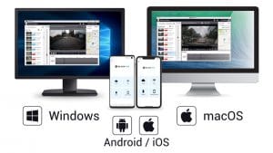 دوربین خودرو بلک ویو و پشتیبانیی از سیستم عامل اندروید آیفون ویندوز مک با نرم افزار حرفه‌ای