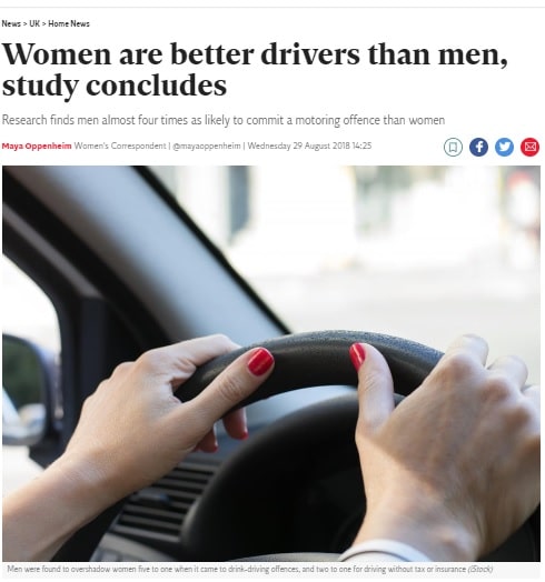 رانندگی زنان بهتر است یا مردان