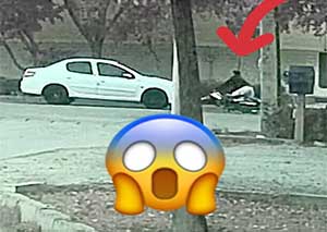 تصادف موتوری با رانا از نگاه دوربین خودرو